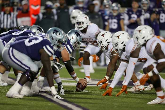 Texas facing off against Kansas State last season in Manhattan